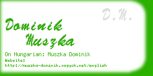 dominik muszka business card